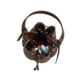 Load image into Gallery viewer, Laguna Mini Chocolate Recycled Vegan Suede Top Handle Bag
