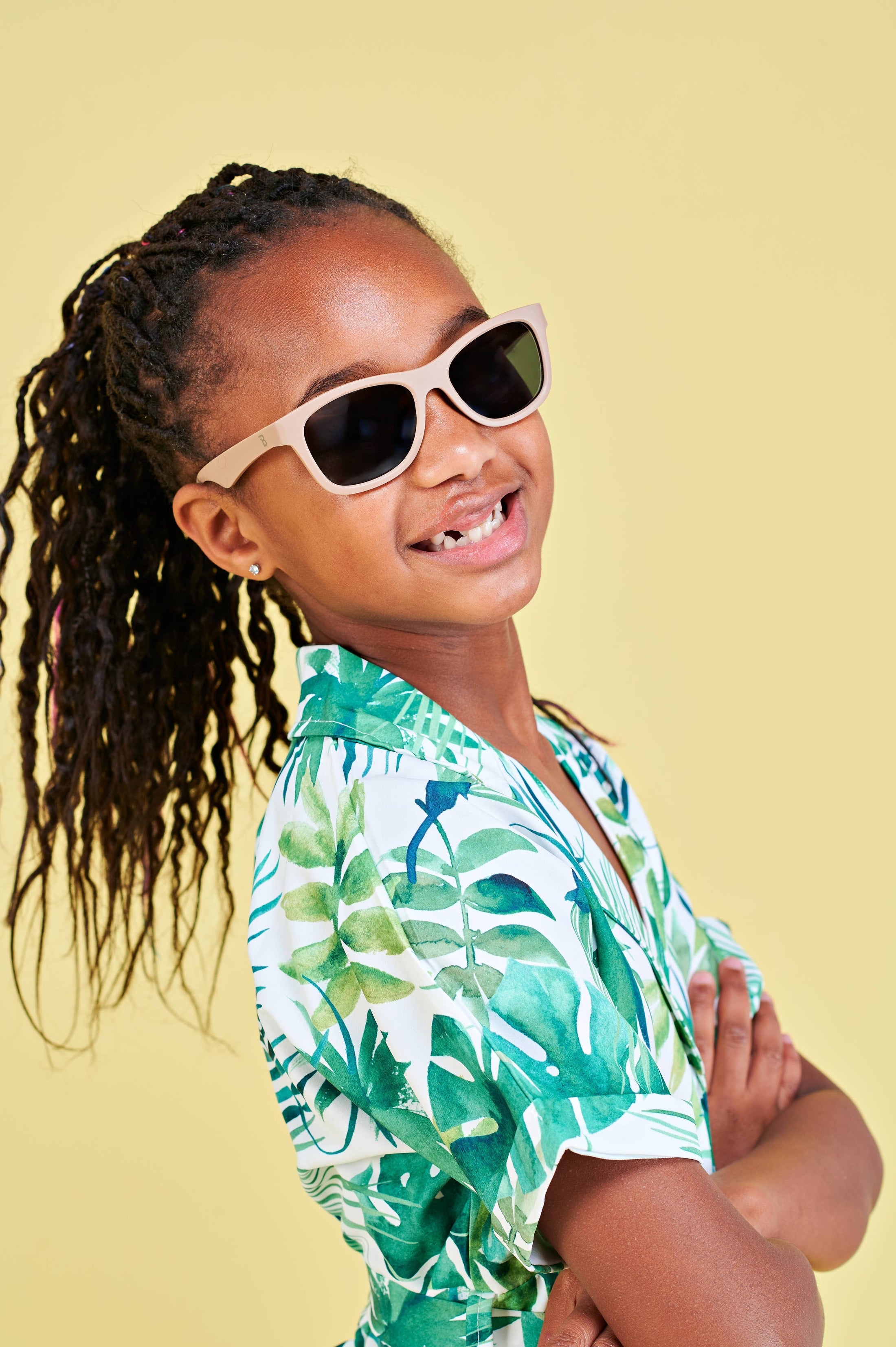 Kids Eco Collection: Navigator Sunglasses in Soft Sand: Ages 3-5