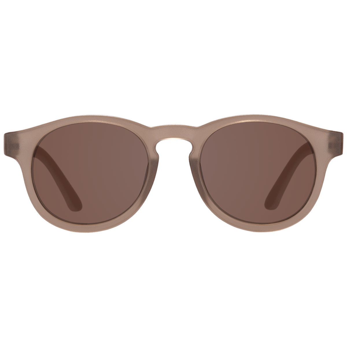 Cocoa Cloud Transparent Keyhole Sunglasses with Amber Lens: Ages 0-2