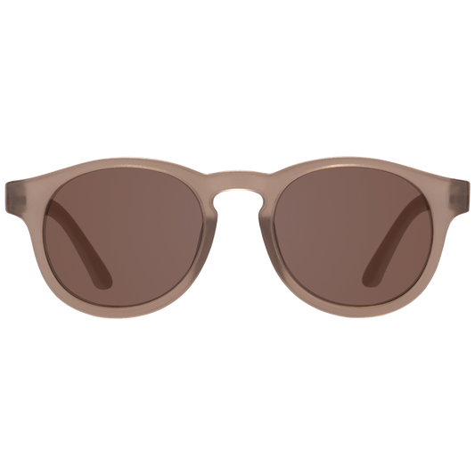 Cocoa Cloud Transparent Keyhole Sunglasses with Amber Lens: Ages 0-2
