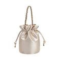 Load image into Gallery viewer, Jeane Champagne Satin Top Handle Bag
