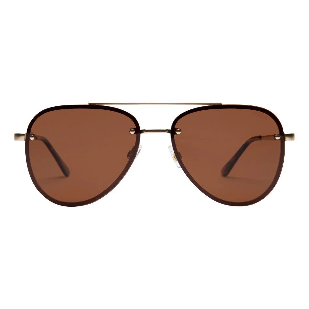 River Sunglasses | Gold + Brown