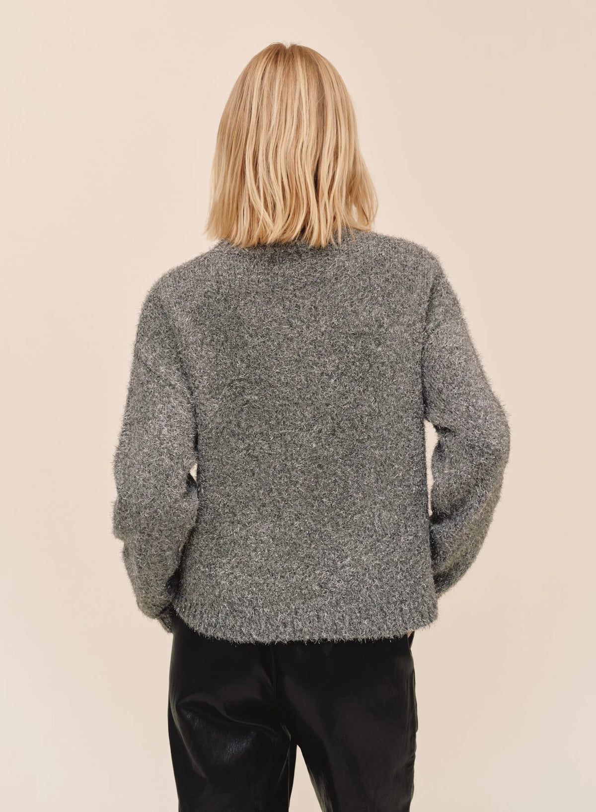 Slouchy Sweater | Charcoal Shimmer