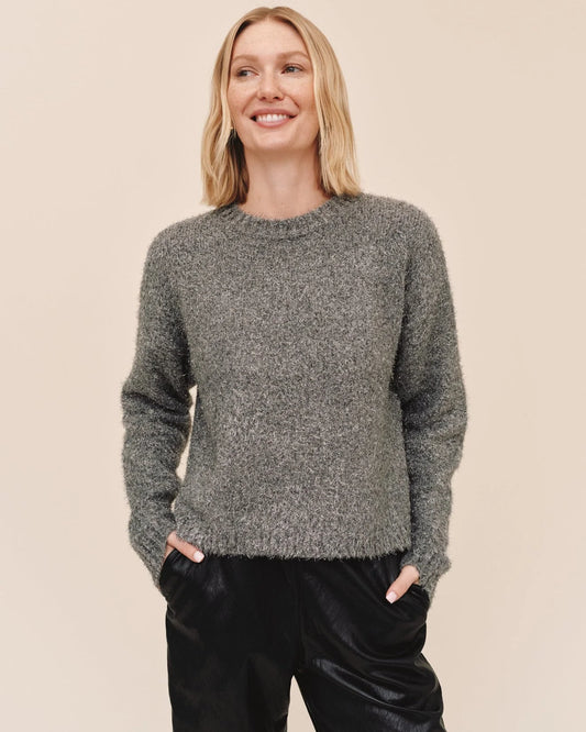Slouchy Sweater | Charcoal Shimmer
